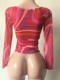 Pre Order: About 7 work days shipping Printed Long Sleeve Top YUEM-202688
