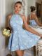 Printed Sleeveless Halterneck Mini Dress GHYX-ML145