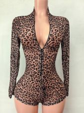 Pre Order: About 7 work days shipping Mesh Printed Romper YUEM-202691