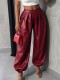 High Waist Loose Casual Leather Pants GHYX-TXY5503