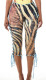 Retro Animal Printed Tie Up Seventh Pants GFCF-1587