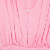 Solid Color Long Sleeve Bodysuit+Mini Skirt 2 Piece Set GSZM-Q26BS181+Q26SK182