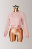 Solid Color Long Sleeve Mesh Patchwork Tops GXIY-K26L2911