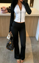 Contrast Color Long Sleeve Sport Two Piece Pants Set YWXS-K26L2993