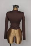 Long Sleeve Deep V Neck T Shirt GXIY-K25L1503