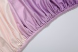 Gradient Color Ruched Mini Dress DLSF-K6D16549A