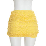 Lace Long Sleeve Bodysuit Mini Skirt 2 Piece Set GDSF-D26ST372