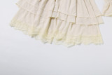 Lace Edge Patchwork Cake Dress XEF-K6D16454A