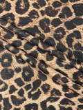 Plus Size Leopard Printed Long Sleeve Maxi Dress GAWE-6792