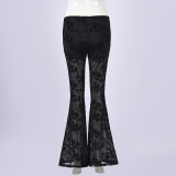 Mesh See Through Flare Pants GFRT-11959