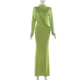 Solid Color Sleeveless Maxi Dress XEF-K6D16946A
