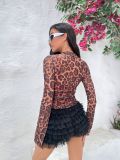 Mesh See Through Long Sleeve T Shirt BLG-T4416249K