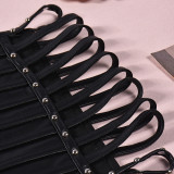 Hollow Out Rivet PU Leather Skirt GFRT-DZF3079XY