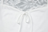 Lace Patchwork See Through Top BLG-T5C20723A