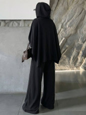 Loose Long Sleeve Hooded Top Pants Suit HNIF-MC019