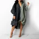 Loose Contrast Color Drawstring Shirt Dress HNIF-YF006