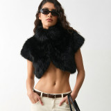 Stand Collar Fur Top GDSF-D26TP335