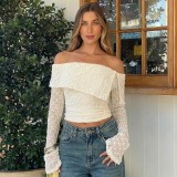 Off Shoulder Long Sleeve T Shirts BLG-T5C20914K