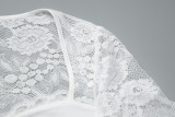 Lace Patchwork See Through Top BLG-T5C20723A