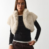 Stand Collar Fur Top GDSF-D26TP335