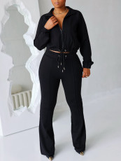 Sport Long Sleeve Coat Two Piece Pants Set HNIF-TY012