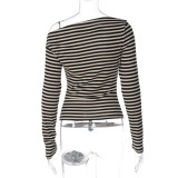 Stripe Long Sleeve T Shirt BLG-T5820036A