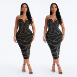 Sexy Hot Drill Tube Top Evening Dress CYA-902533