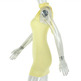 Solid Color Sleeveless Mini Dress GJYO-JD305650