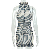 Sleeveless Printed Mini Dress GJYO-JD305933