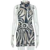Sleeveless Printed Mini Dress GJYO-JD305933
