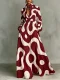 Plus Size Retro Print Loose Long Sleeve Maxi Dress GQLK-KG-6697