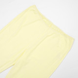Deep V Neck Solid Color Two Piece Pants Set MXBF-J26ST403