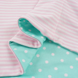 Polka Dot Printed Reversible Sling Top Two Piece Shorts Set GPKJ-MR51133