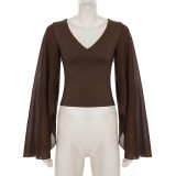 Mesh See Through Patchwork T Shirt GPKJ-MR50703