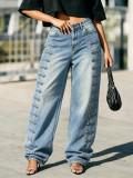 Plus Size Fashion Wide Leg Jeans GYLN-5025