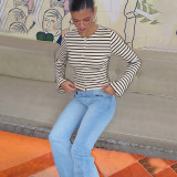 Stripe Long Sleeve Top BLG-T6722158A