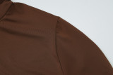 Long Sleeve Ruched Solid Color Mini Dress BLG-D5619402A