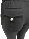 Solid Color Long Sleeve Hooded Pants Suit CM-60910