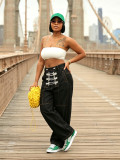 Plus Size Loose Wide Leg Jeans GYLN-0196