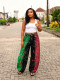 Plus Size Splash Ink Graffiti Pattern Jeans GYLN-9950