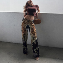 Leopard Printed Drawstring Pants GZJQ-K6P18191A