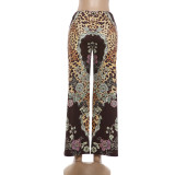 Leopard Printed Drawstring Pants GZJQ-K6P18191A