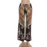 Leopard Printed Drawstring Pants GZJQ-K6P18191A