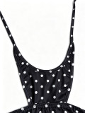 Polka Dot Printed Sleeveless Jumpsuit SHD-8526