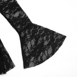 Solid Color Lace Ruffles Mini Dress GSZM-D26DS402