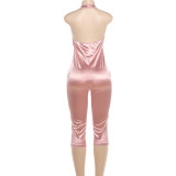 Halterneck Backless Tight Romper GZJQ-K6Q18656A
