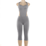 Halterneck Backless Tight Fifth Jumpsuit XEF-K6Q18277A