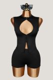 Short Sleeve Hollow Out Two Piece Shorts Set GXIY-K26L2591