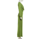 Long Sleeve Solid Color Maxi Dress GZJQ-K6D18503A