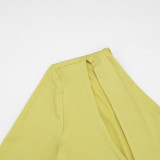 Hollow Out Single Shoulder Seventh Jumpsuit MXBF-D26JP379